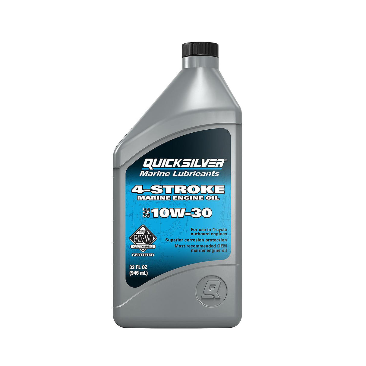 OEM Mercury / Quicksilver 10W-30 Marine Engine Oil, 1 Qt.