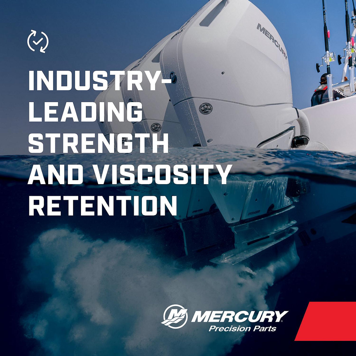 Mercury 8M0078630 SAE 25W-40 Synthetic Blend 4-Stroke Marine Engine Oil - 1 Gallon