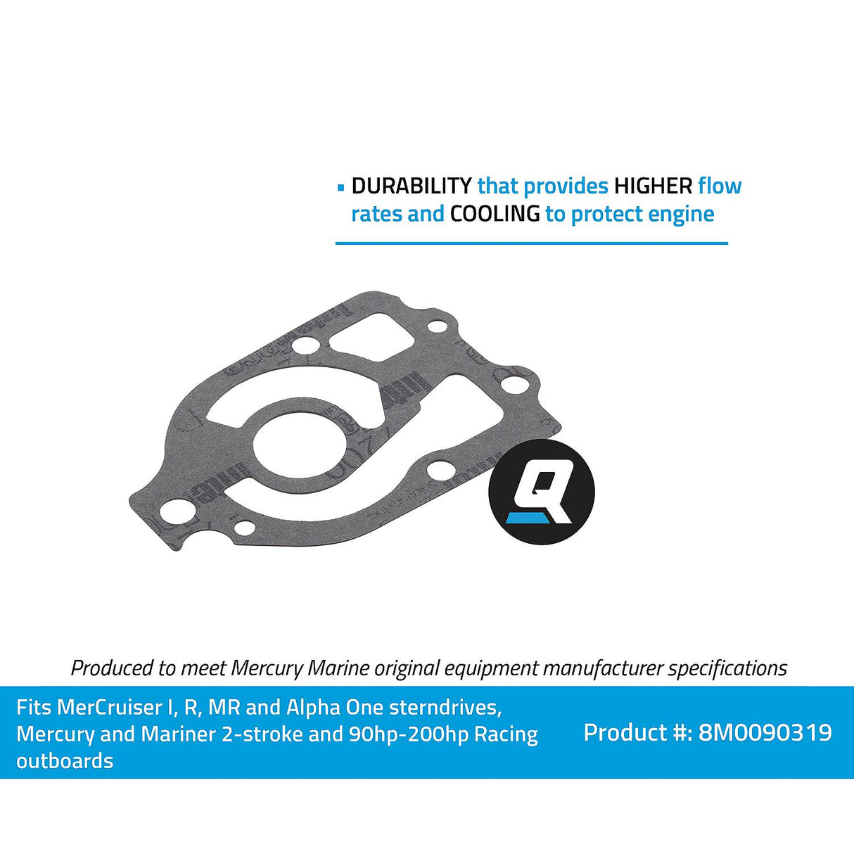 OEM Mercury / Quicksilver 8M0090319 Water Pump Gasket