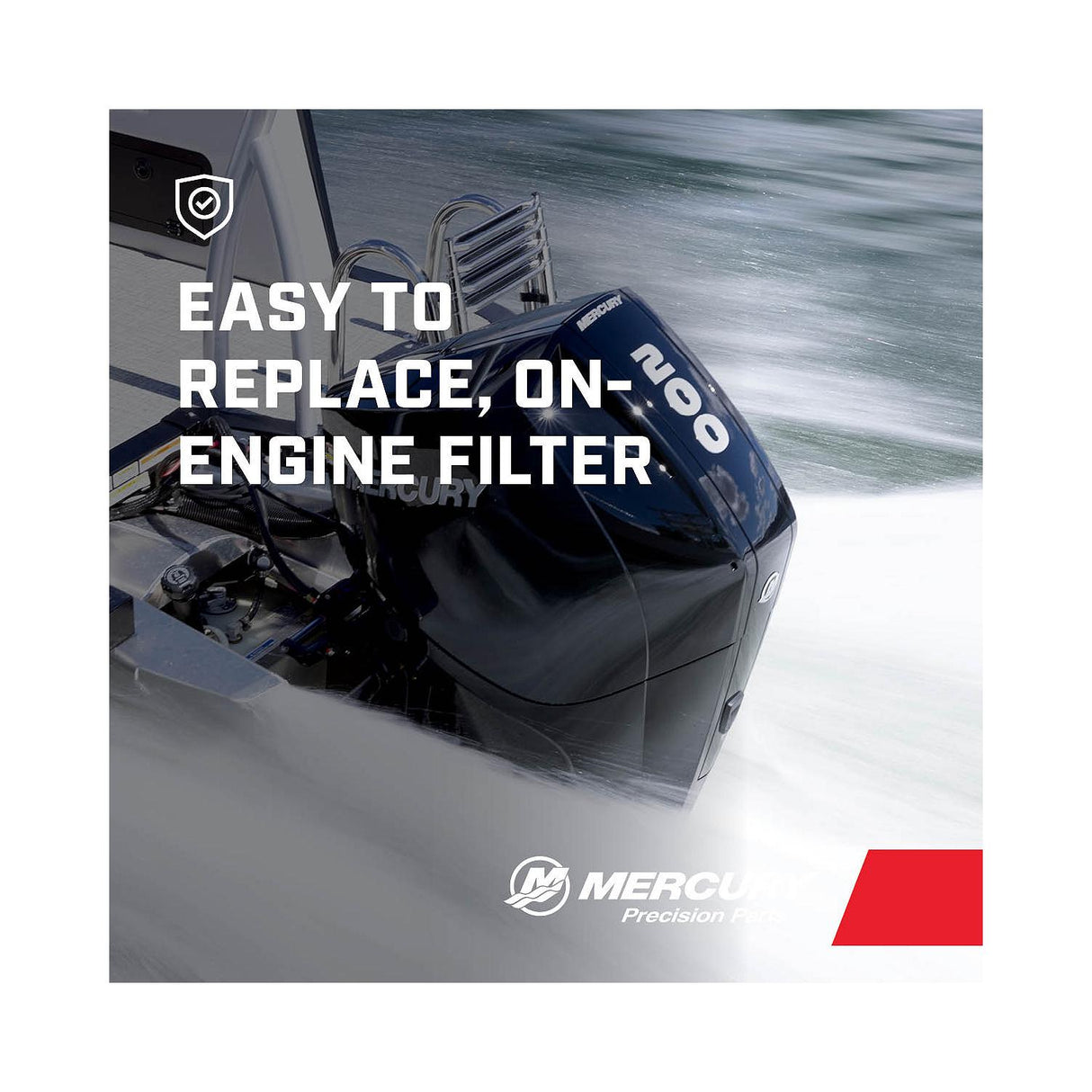 Mercury On-Engine Water Separating Fuel Filter 8M0106635 for V6 and V8 FourStroke Outboards