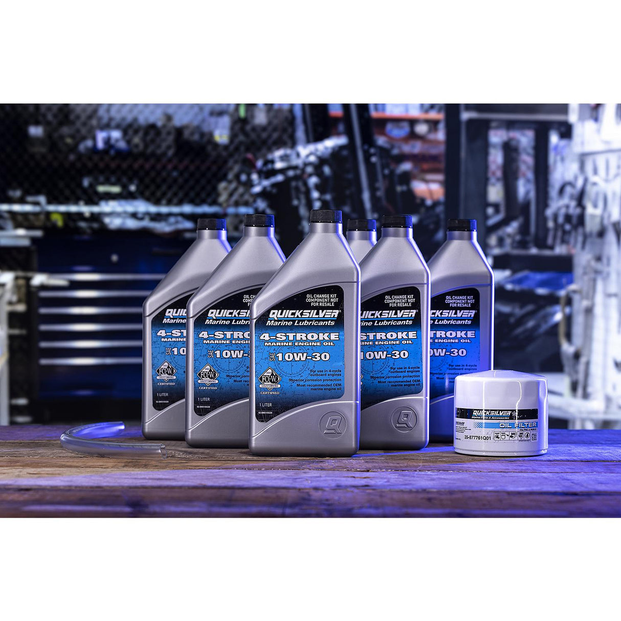 OEM Mercury / Quicksilver 10W-30 Oil Change Kit for 4-Stroke 150hp Mercury and Mariner Outboards