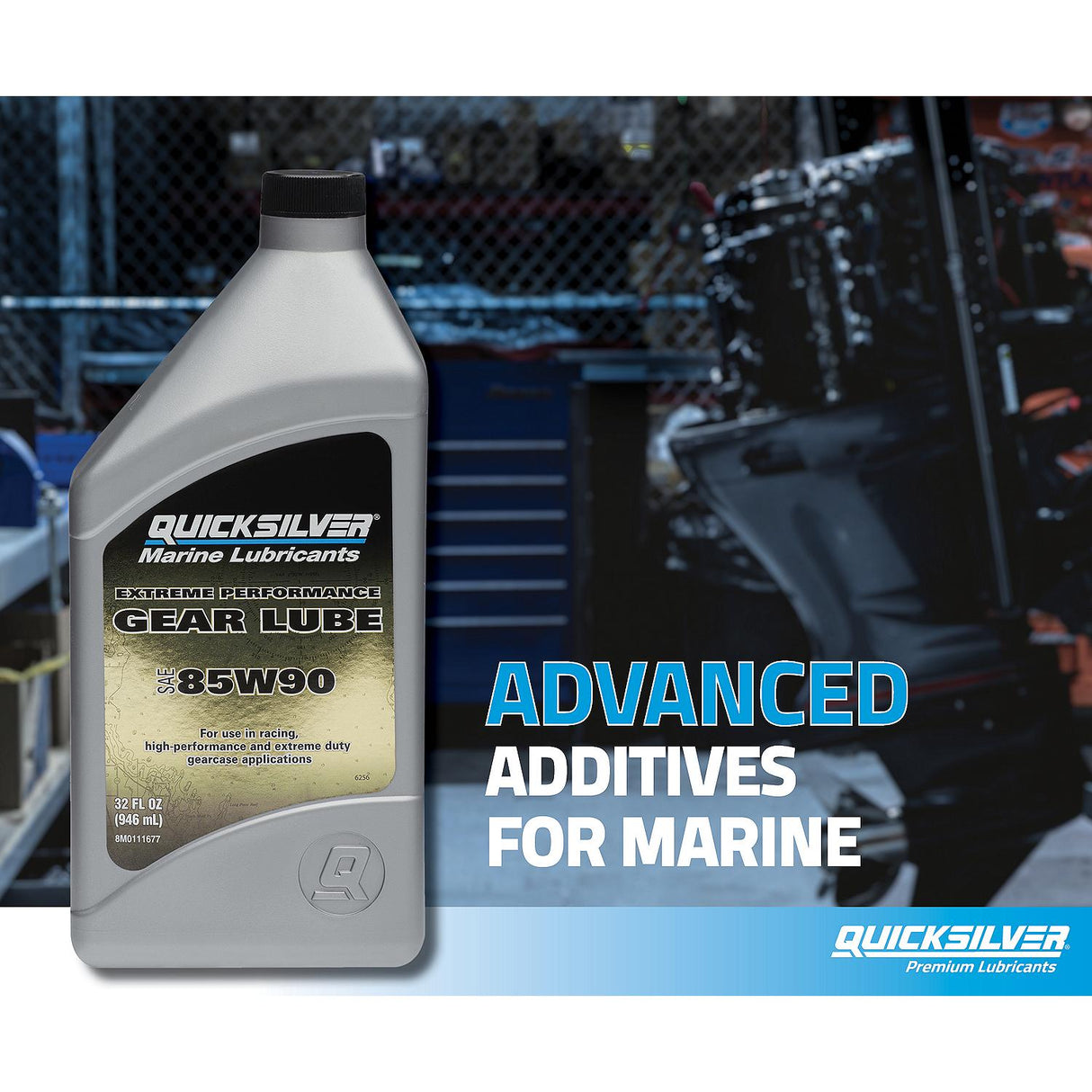 OEM Mercury / Quicksilver 85W-90 Extreme Performance Gear Lube For Outboard and Sterndrive Engines, 1 Gallon