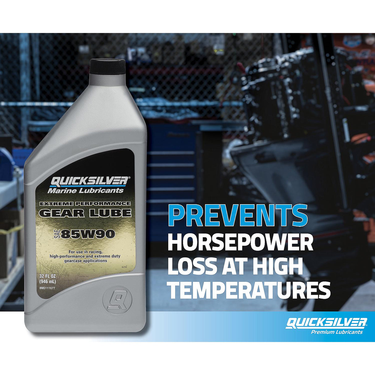 OEM Mercury / Quicksilver 85W-90 Extreme Performance Gear Lube For Outboard and Sterndrive Engines, 1 Gallon