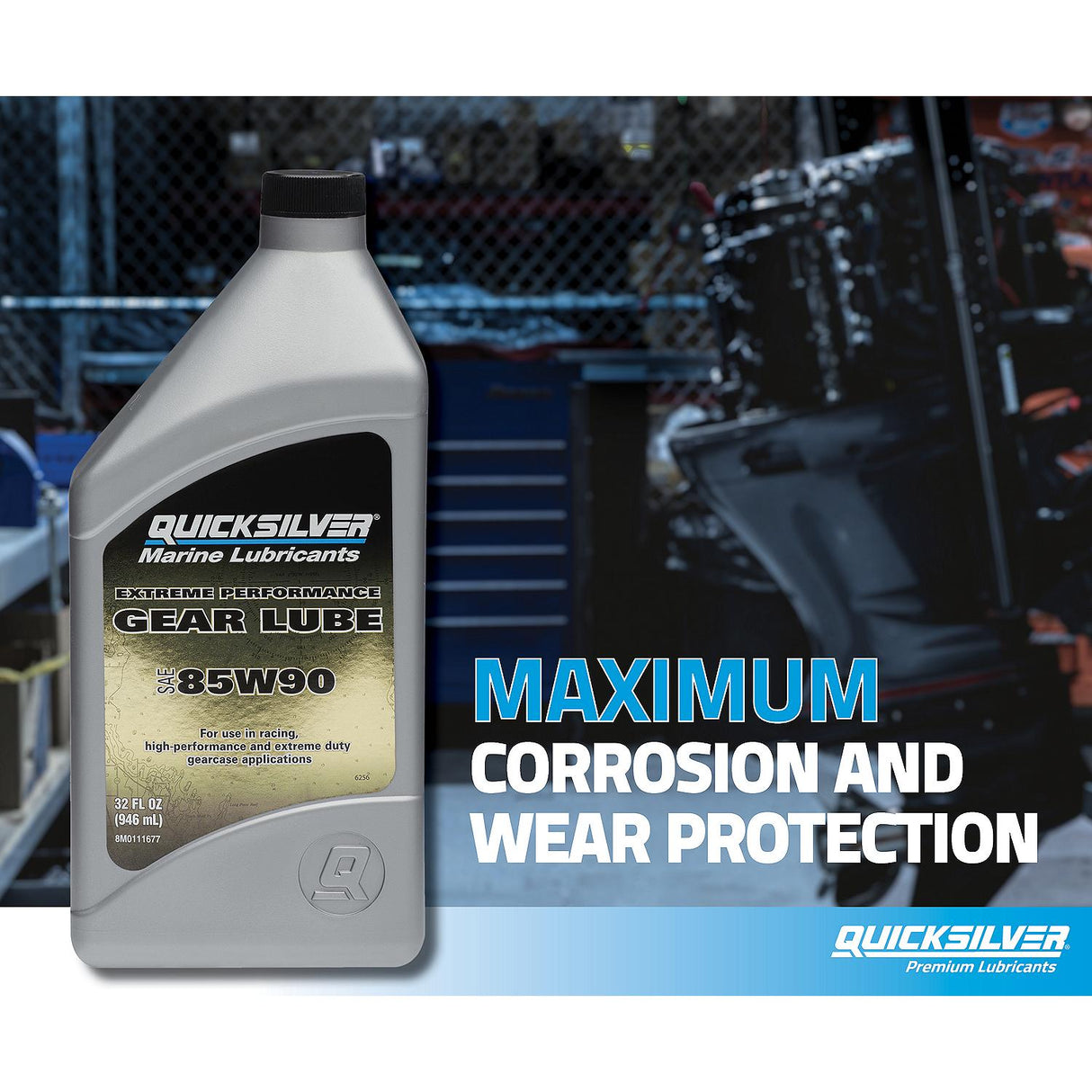 OEM Mercury / Quicksilver 85W-90 Extreme Performance Gear Lube For Outboard and Sterndrive Engines, 1 Gallon