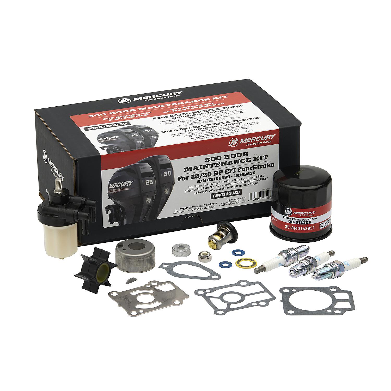 Mercury 25-30hp FourStroke 300 Hour Maintenance Kit