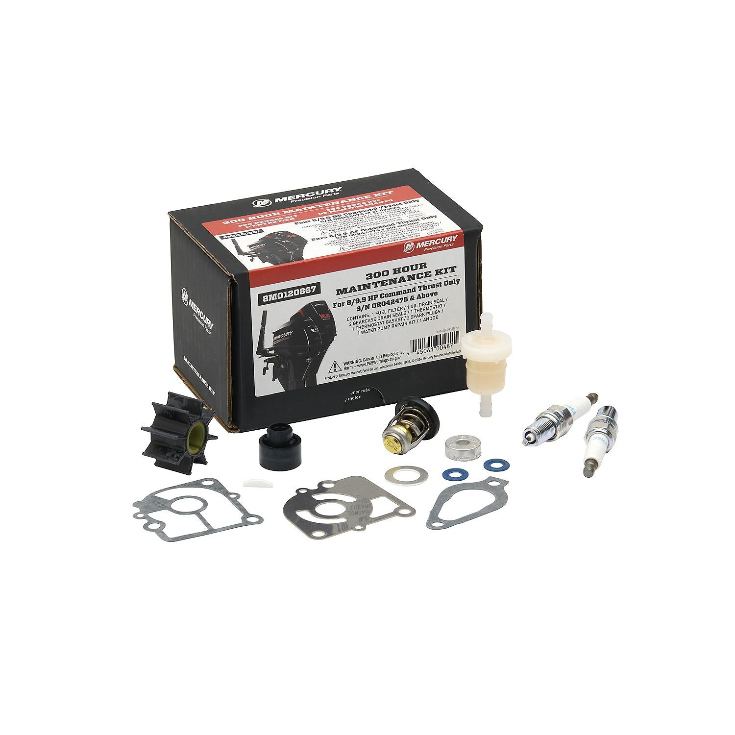 Mercury 8-9.9hp FourStroke Command Thrust 300 Hour Maintenance Kit