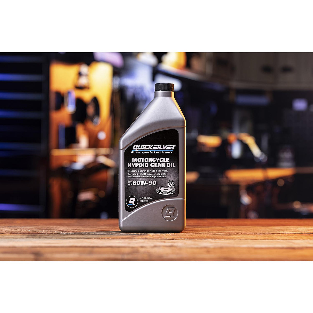 OEM Mercury / Quicksilver 8M0128380 80W-90 Motorcycle Hypoid Gear Oil, 1 Qt.