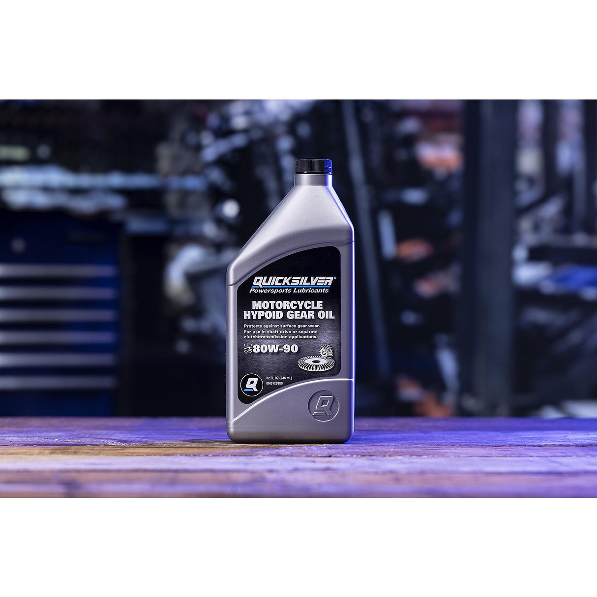 OEM Mercury / Quicksilver 8M0128380 80W-90 Motorcycle Hypoid Gear Oil, 1 Qt.