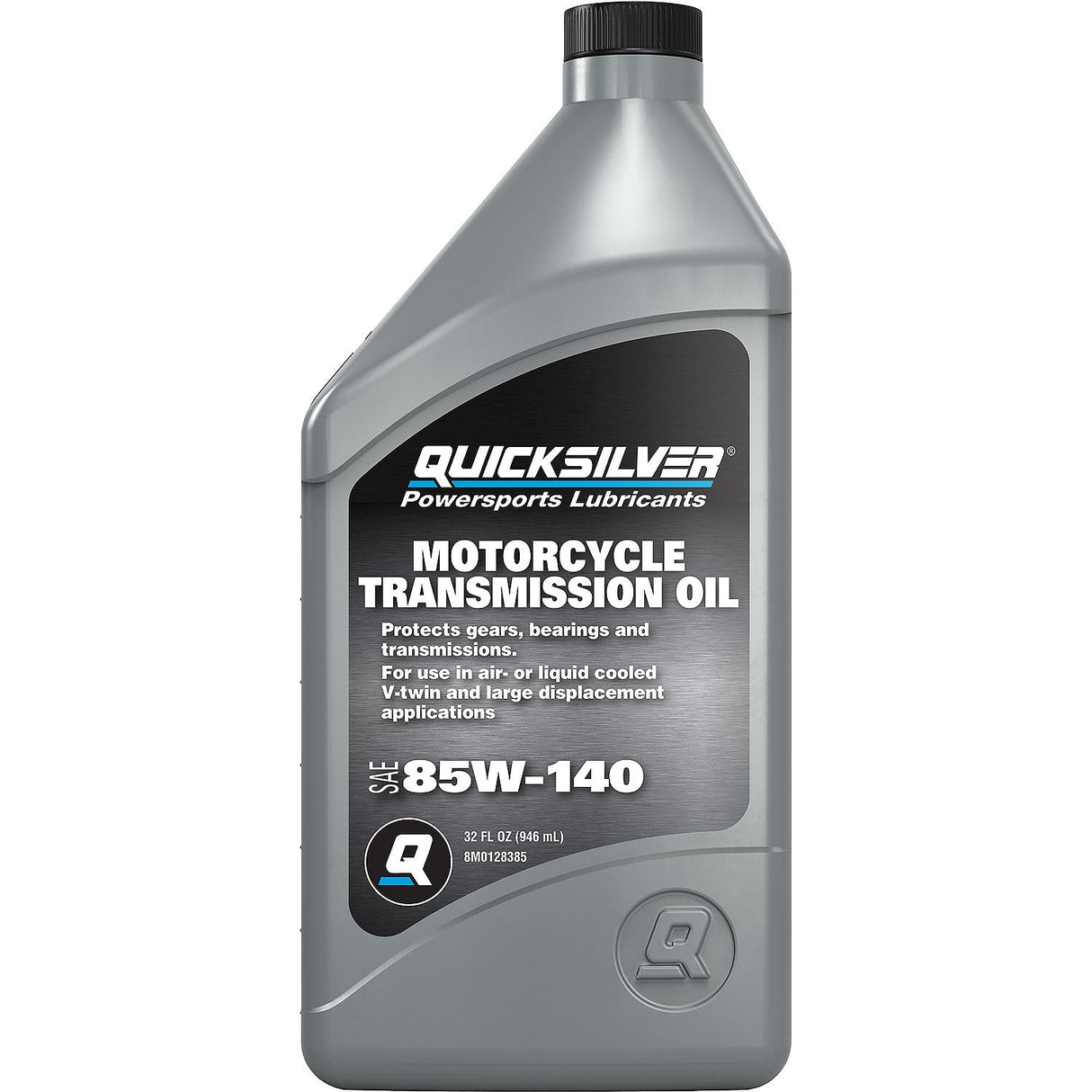 OEM Mercury / Quicksilver 8M0128385 85W-140 Motorcycle Transmission Oil, 1 Qt.