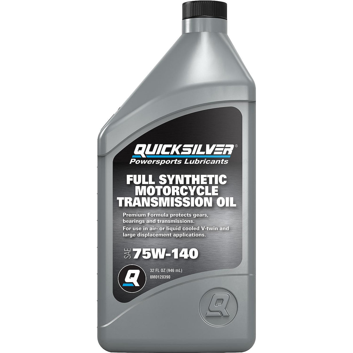 OEM Mercury / Quicksilver 8M0128390 75W-140 Motorcycle Transmission Oil, 1 Qt.