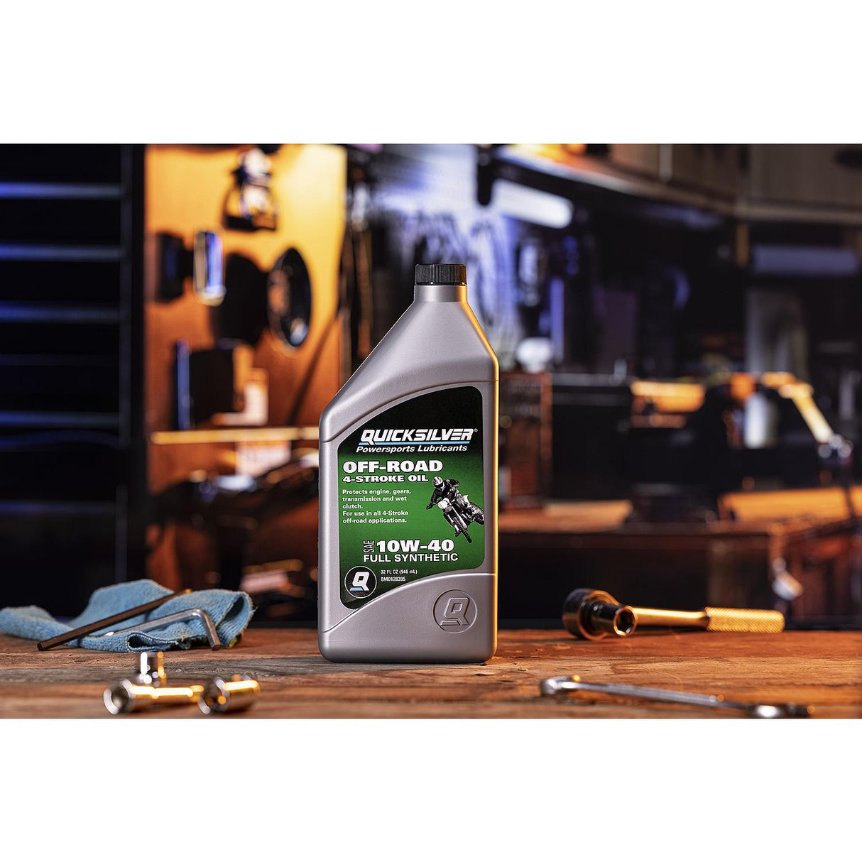OEM Mercury / Quicksilver 10W-40 Full Synthetic Off Road Engine Oil, 1 Qt.