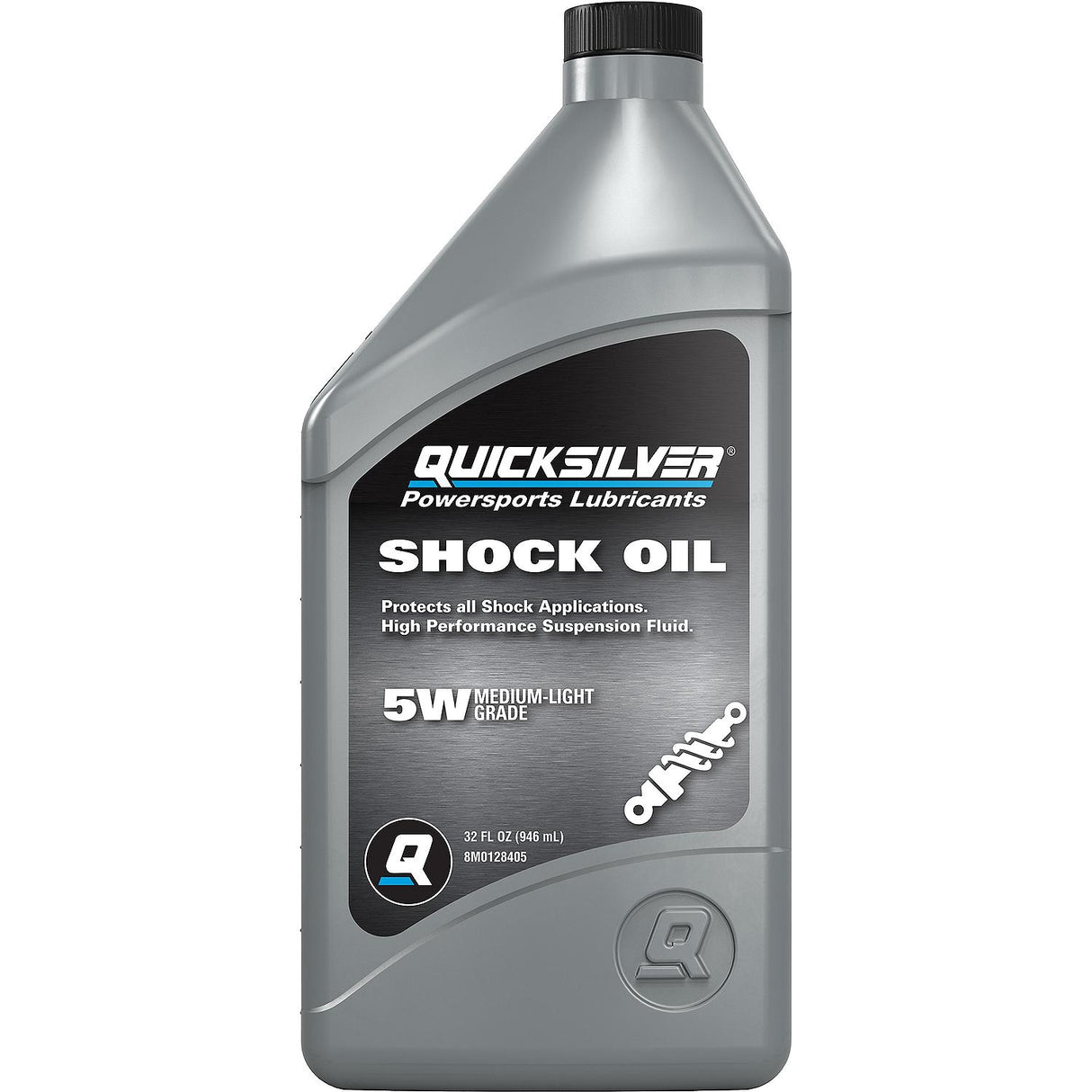 OEM Mercury / Quicksilver 8M0128405 5W Motorcycle Shock Oil, 1 Qt.