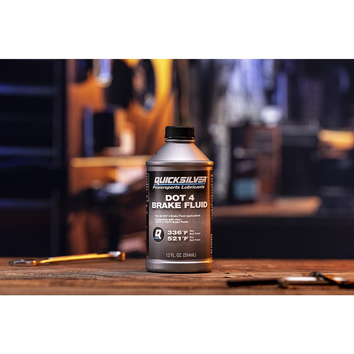 OEM Mercury / Quicksilver 8M0128415 DOT 4 Brake Fluid for Marine, Automotive and Powersports Brake Systems, 12 oz.