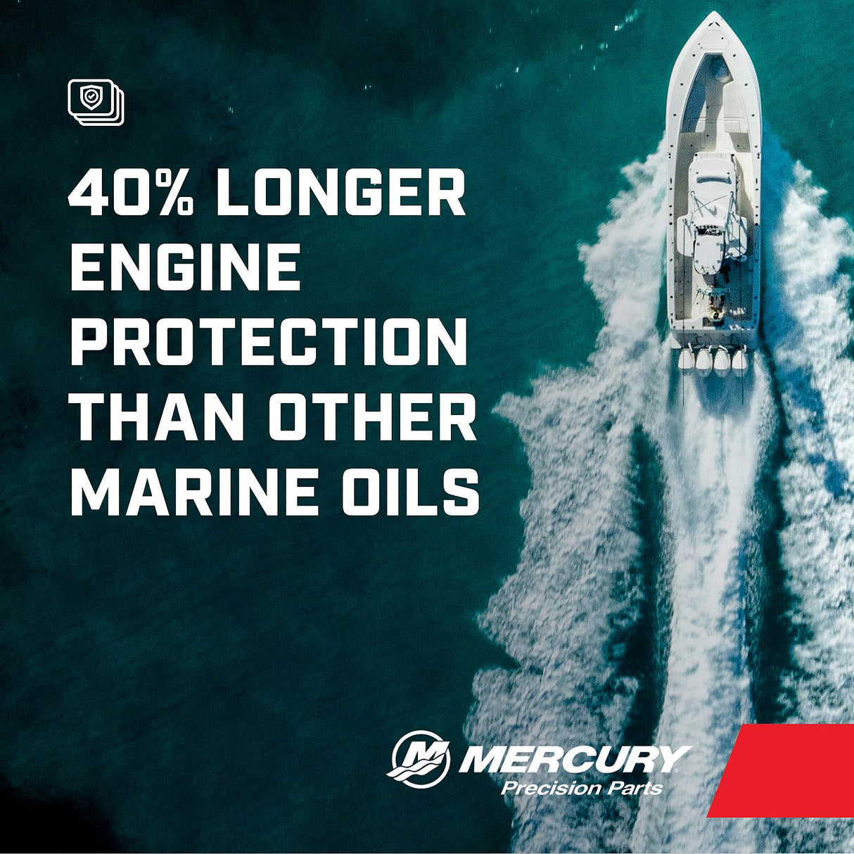 Mercury 8M0142141 SAE 10W-30 Synthetic Blend 4-Stroke Marine Engine Oil - 1 Quart Bottle