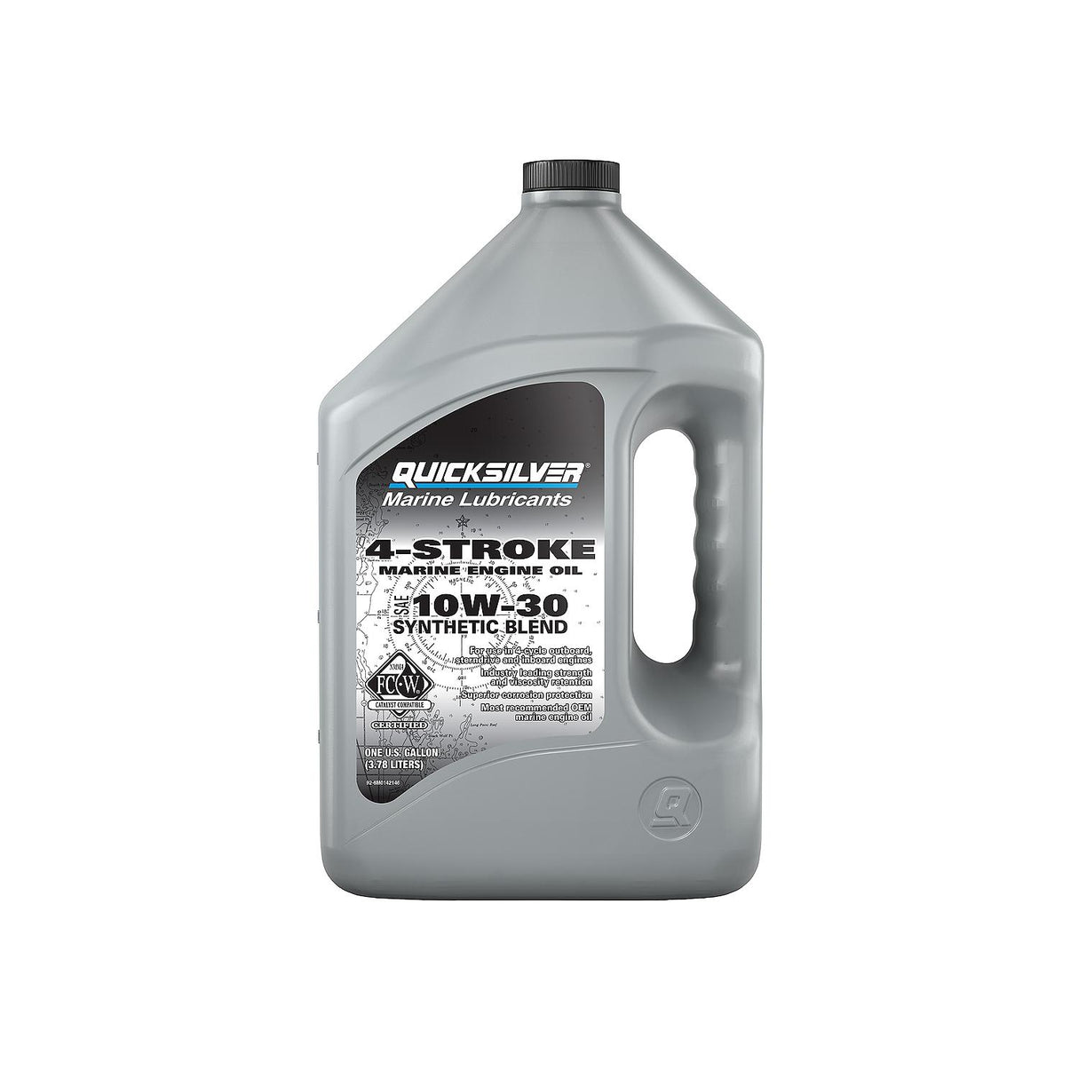 OEM Mercury / Quicksilver 10W-30 4-Stroke Synthetic Blend Marine Outboard and Sterndrive Engine Oil, 1 Gallon 8M0142146