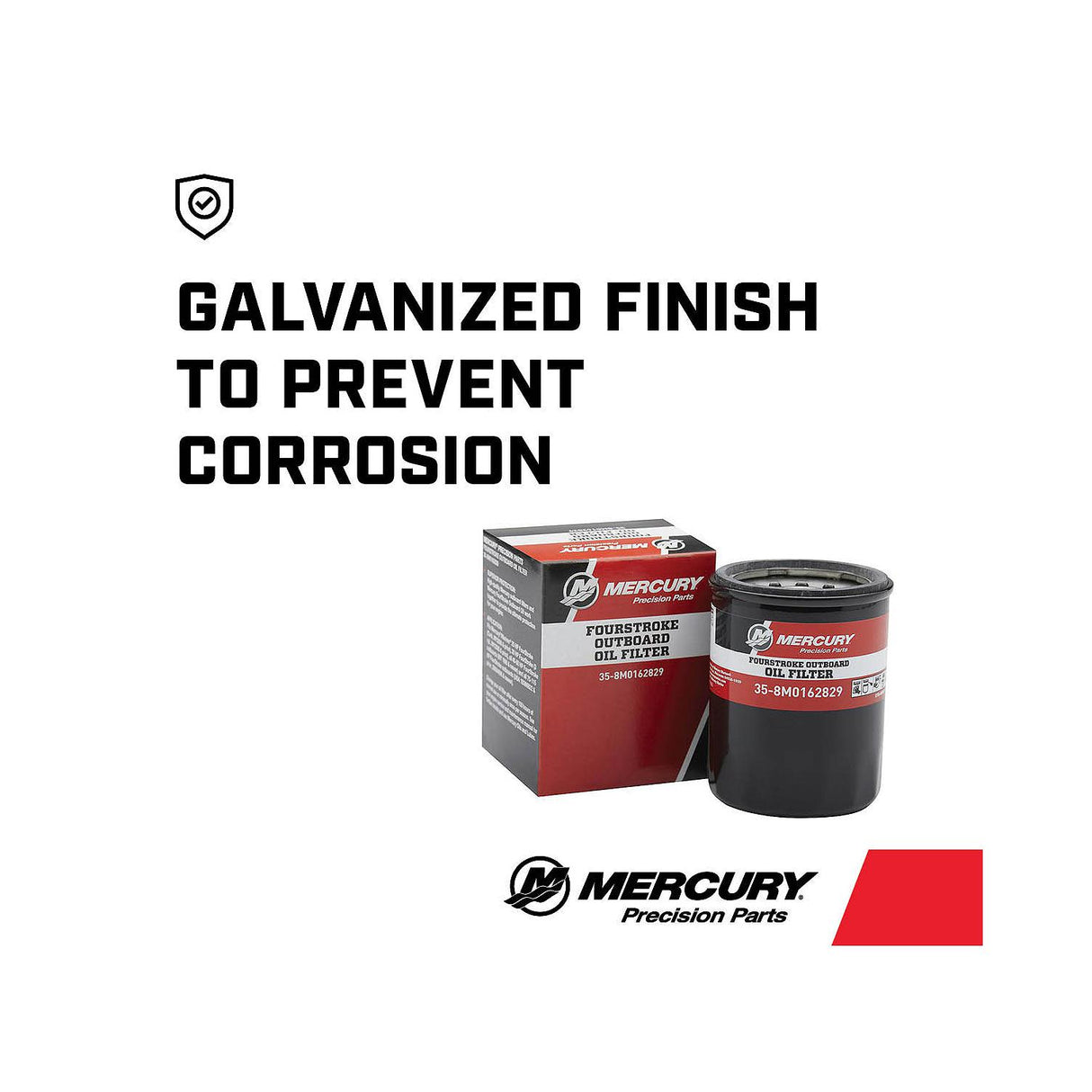 Mercury Oil Filter 8M0162829 for Select Mercury and Mariner 25-115hp FourStroke Outboards