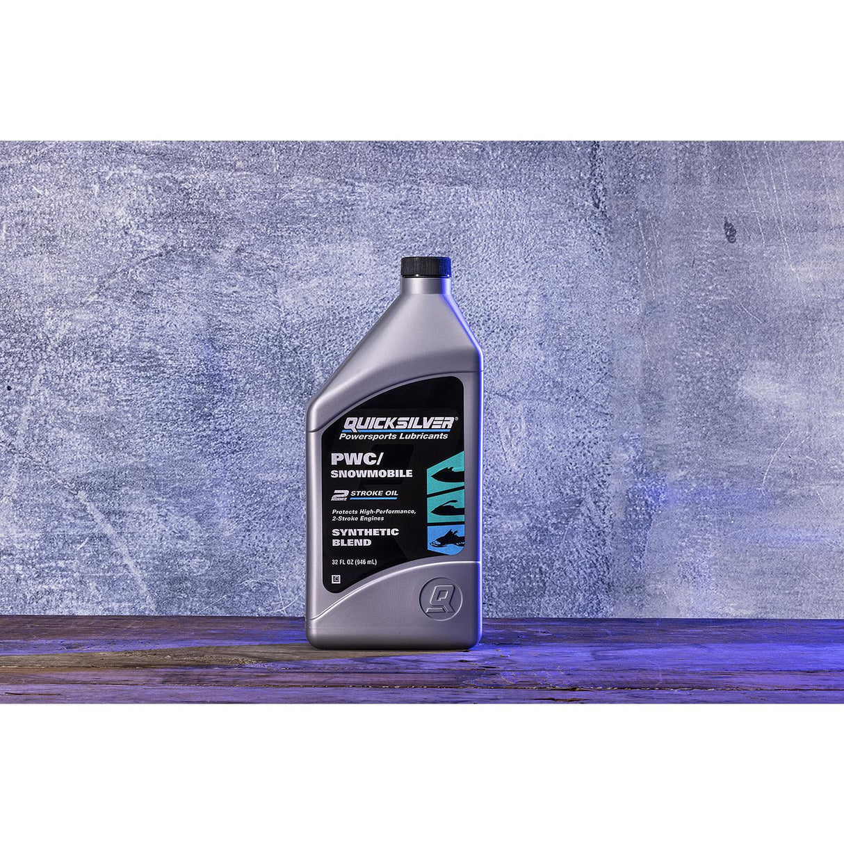 OEM Mercury / Quicksilver 8M0166406 2-Stroke PWC/Snowmobile Engine Oil, Premium Synthetic Blend, 1 Qt.
