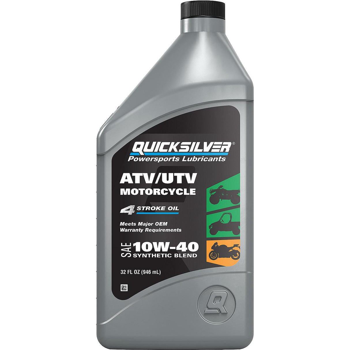 OEM Mercury / Quicksilver 8M0166408 10W-40 Synthetic Blend ATV/UTV/Motorcycle Oil, 1 Qt.