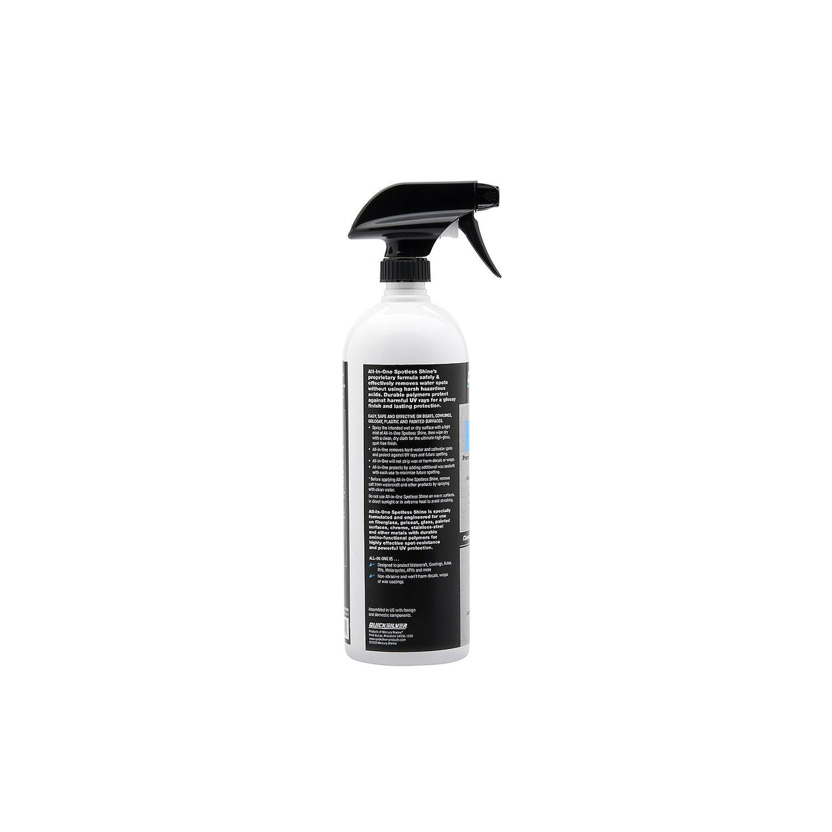 OEM Mercury / Quicksilver Spotless Shine For Marine Boats and Outboard Engines, RV and Powersports, 32 oz.