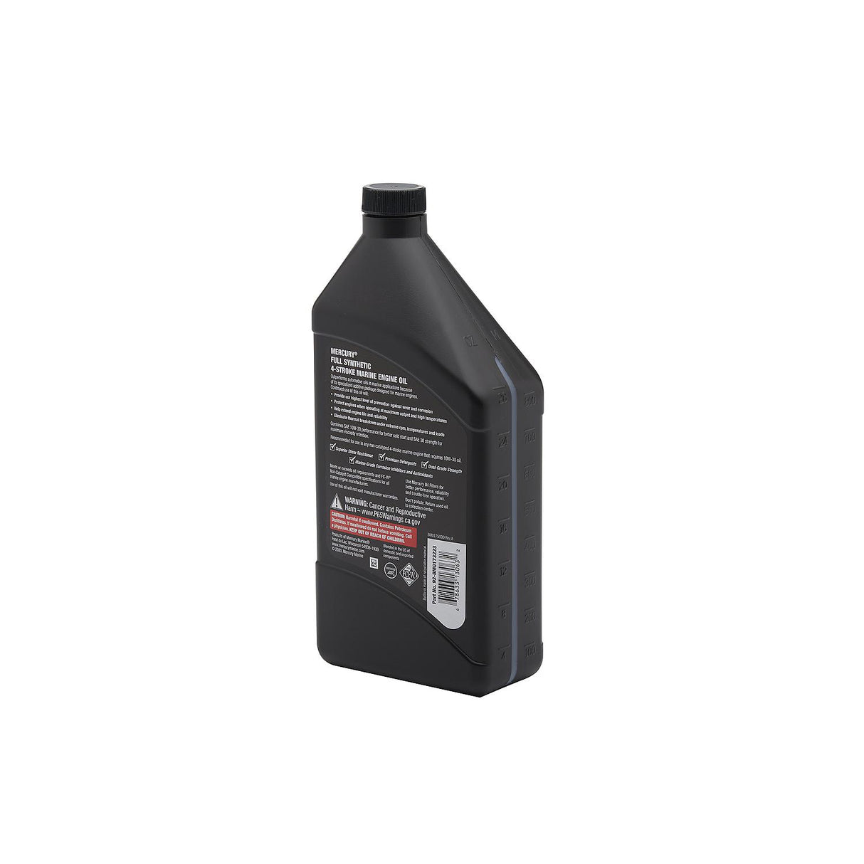 Mercury 8M0173223 SAE 10W-30 Full Synthetic 4-Stroke Marine Engine Oil - 1 Quart Bottle