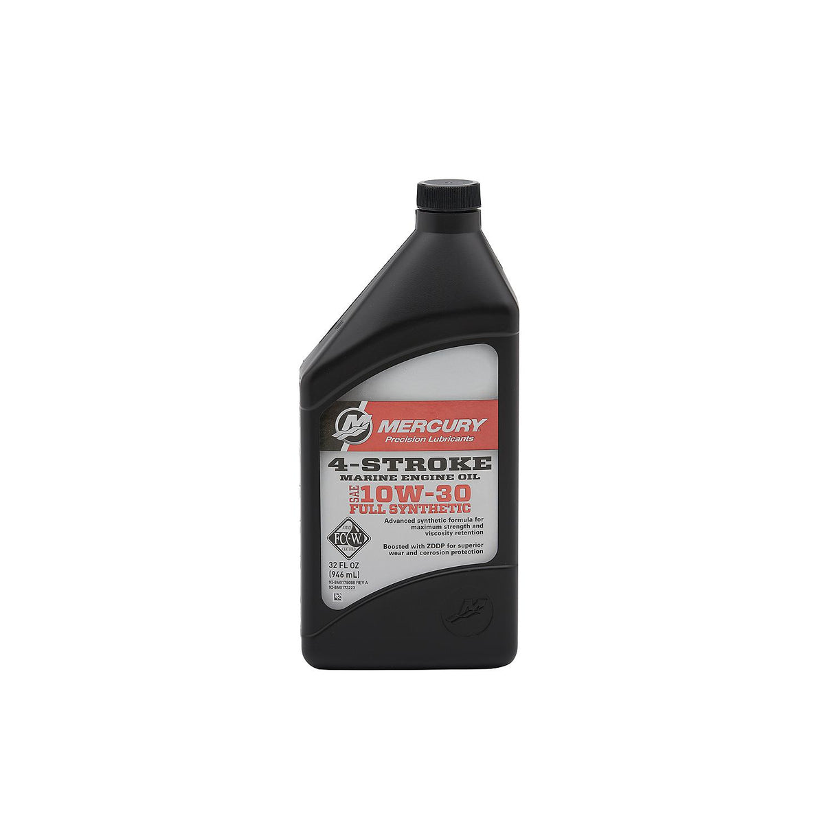 Mercury 8M0173223 SAE 10W-30 Full Synthetic 4-Stroke Marine Engine Oil - 1 Quart Bottle