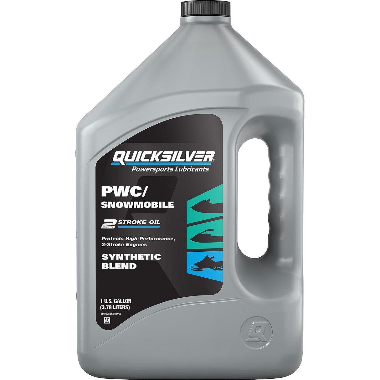 OEM Mercury / Quicksilver 8M0175743 2-Stroke PWC/Snowmobile Engine Oil, Premium Synthetic Blend, 1 Gallon