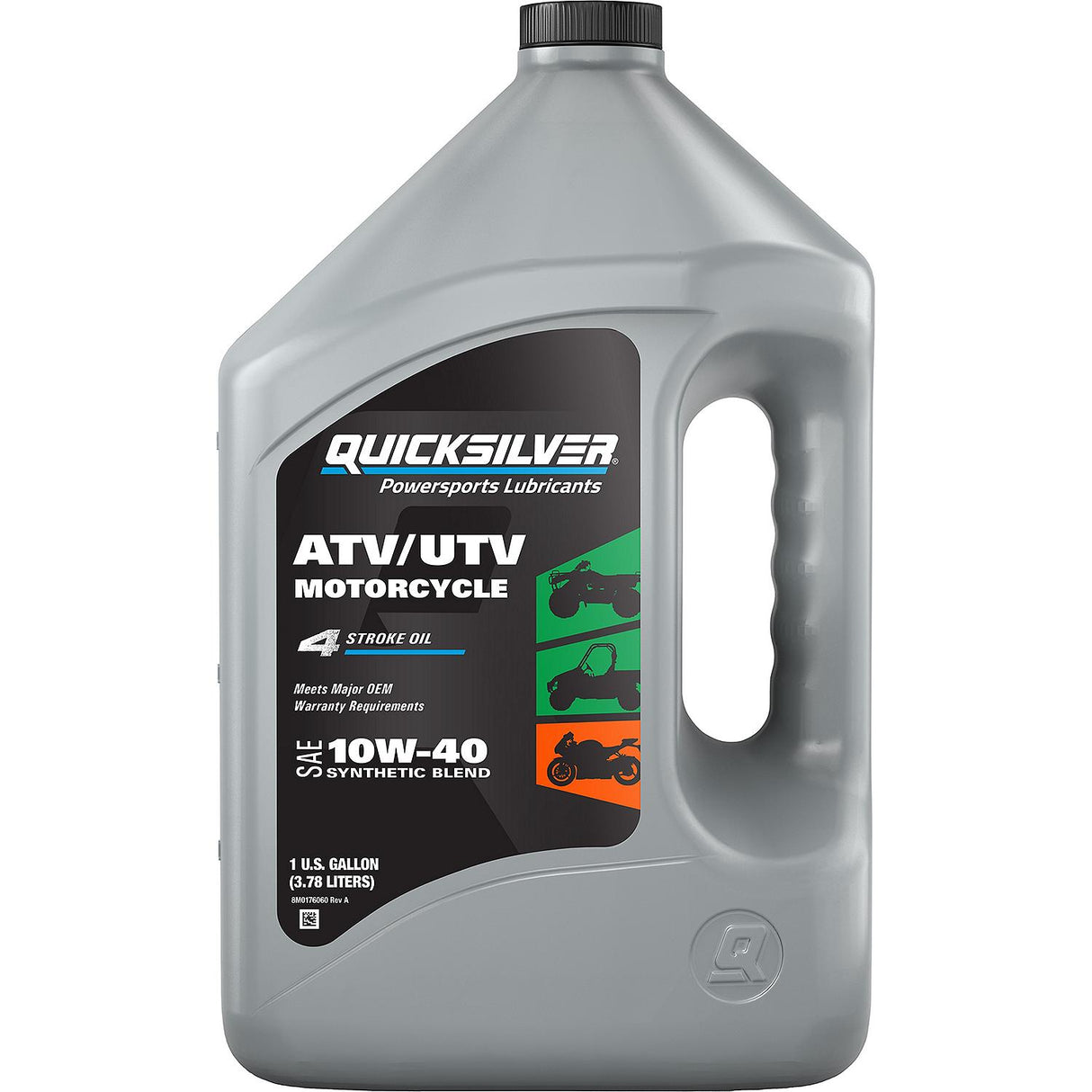 OEM Mercury / Quicksilver 10W-40 Synthetic Blend ATV/UTV/Motorcycle Oil, 1 Gallon