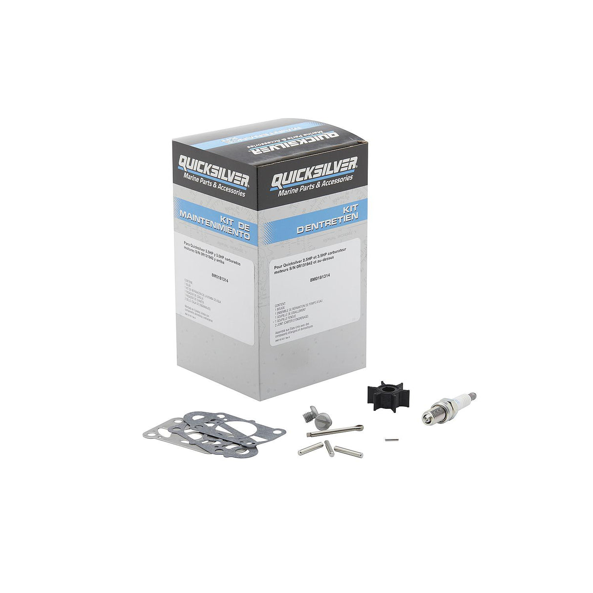 OEM Mercury / Quicksilver 8M0181314 Outboard Service Kit Mercury 2.5/3.5hp Carbureted