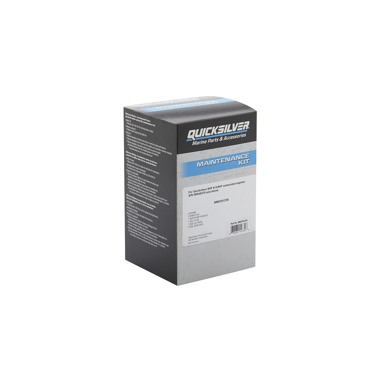 OEM Mercury / Quicksilver 8M0181316 Outboard Service Repair Kit 8/9.9hp Carbureted