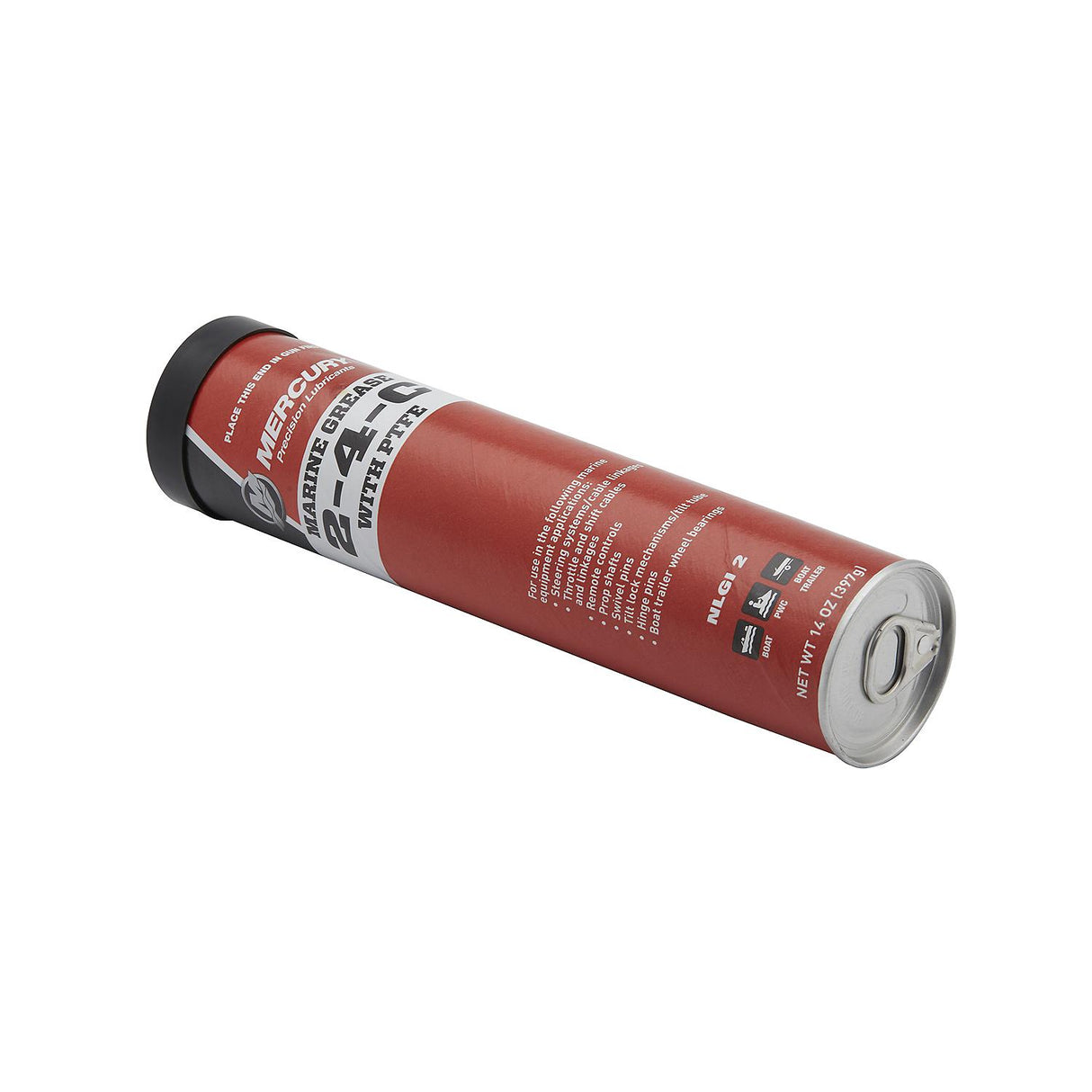 Mercury 8M0190471 2-4-C Marine Grease with PTFE - Multi-Purpose Marine Lubricant - 14 oz Cartridge