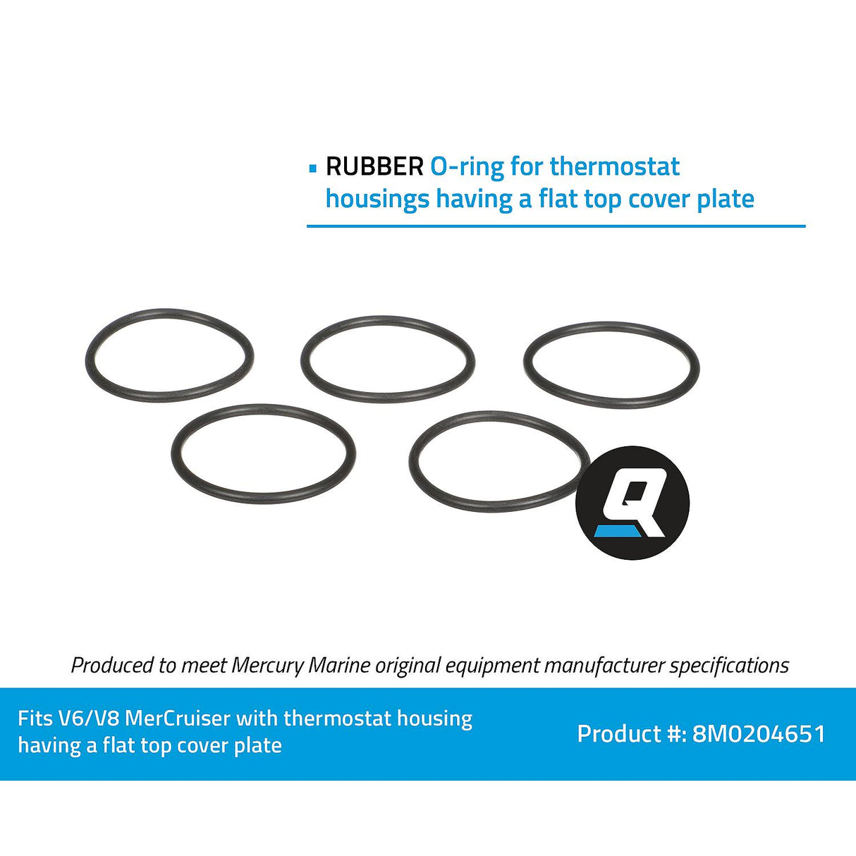 OEM Mercury / Quicksilver 8M0204651 MerCruiser Thermostat Housing O-Ring