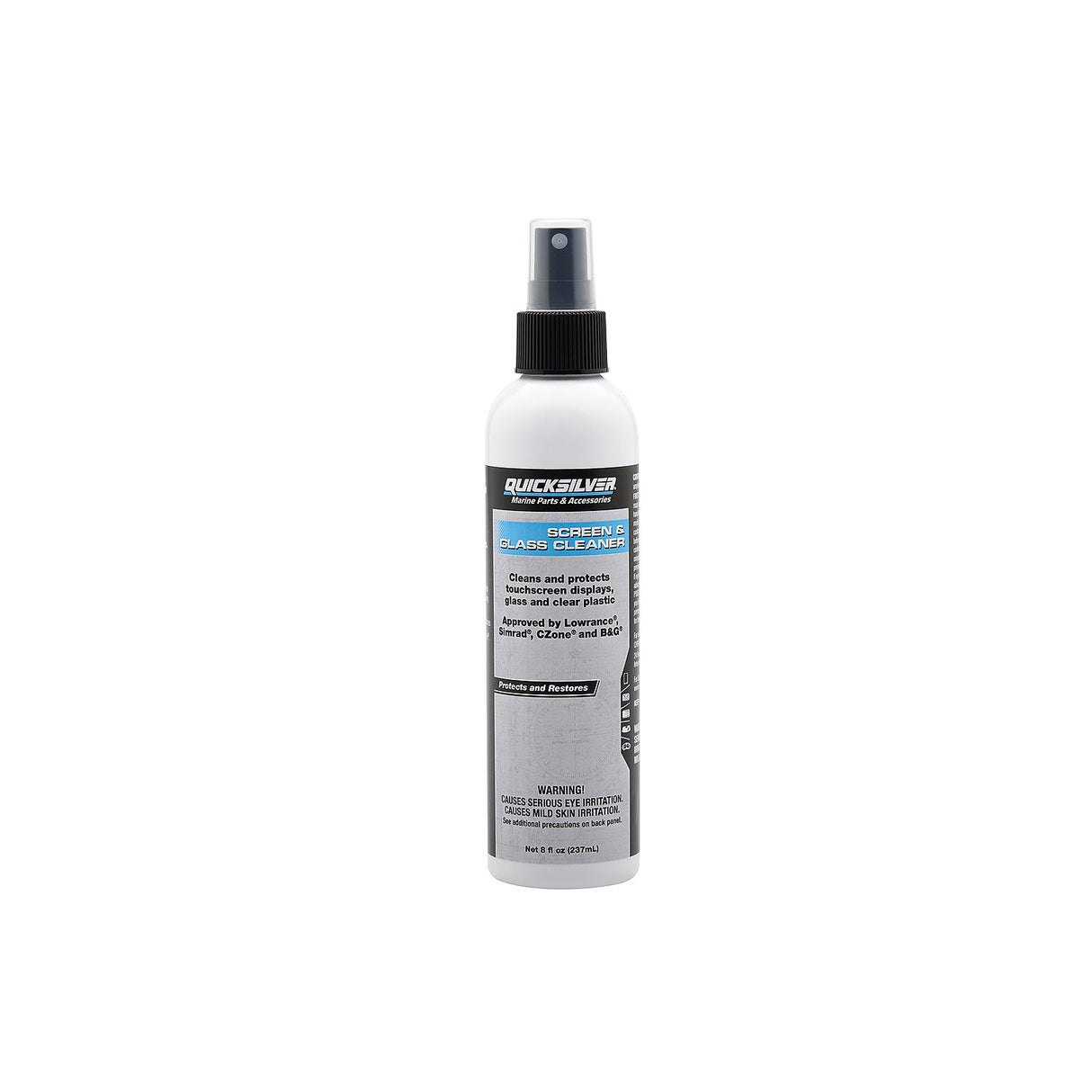 OEM Mercury / Quicksilver 8M0224418 Screen & Glass Cleaner For Marine Electronics, Windshields and Mirrors, 8 oz.