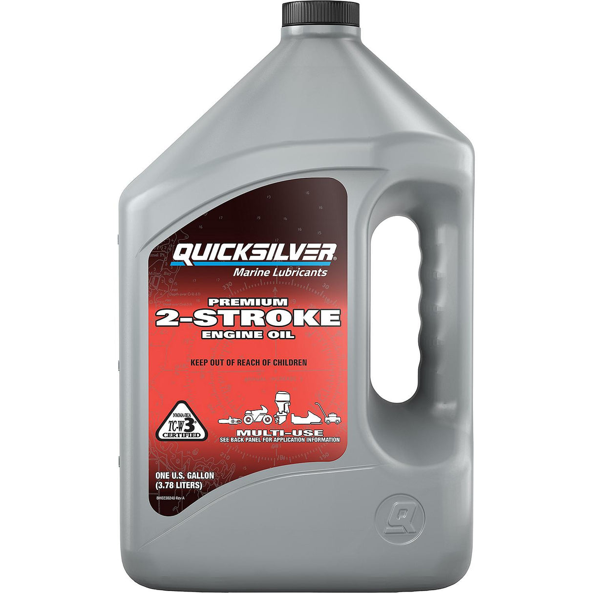 OEM Mercury / Quicksilver Premium 2-Stroke Engine Oil for Outboards, PWCs, Snowmobiles and Motorcycles, 1 Gallon 8M0229791