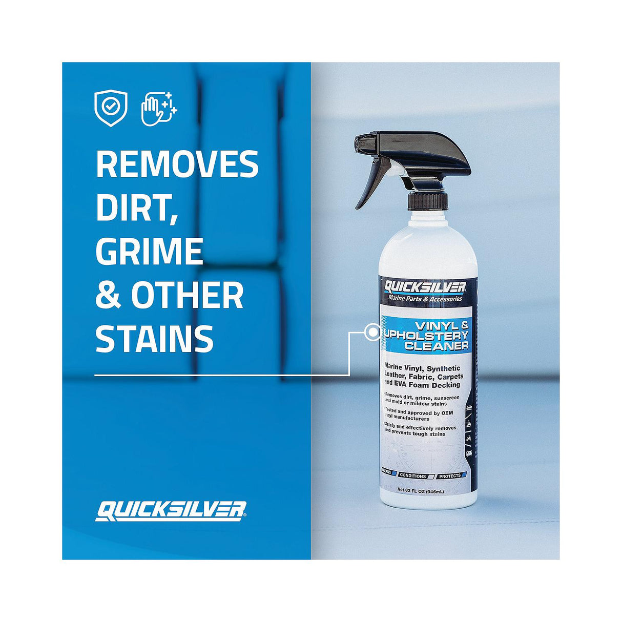 OEM Mercury / Quicksilver Vinyl & Upholstery Cleaner Multi Cleaner For Boat's, RV's, Powersports and Home - 32 oz. 8M0231471