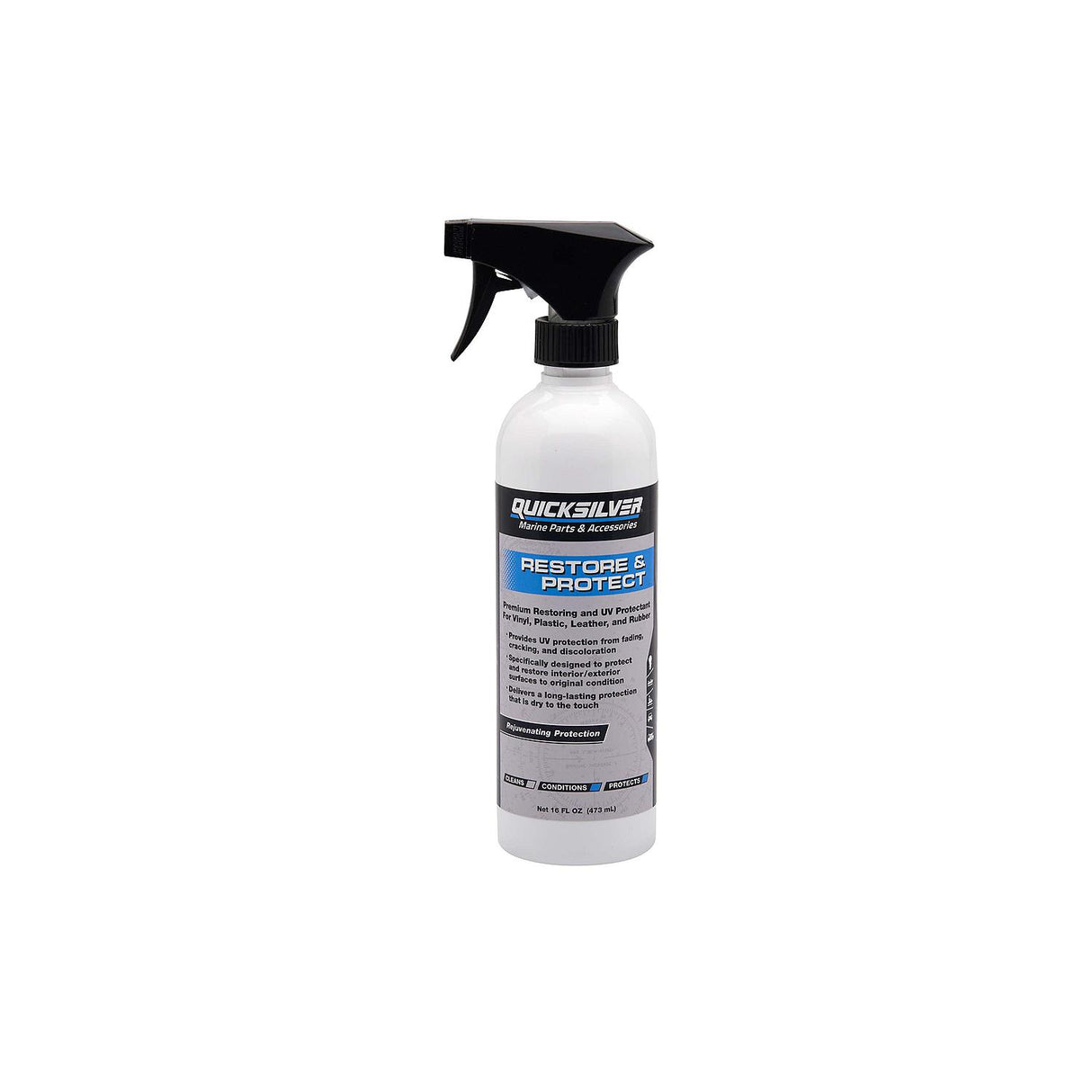 OEM Mercury / Quicksilver Restore & Protect UV/Sunblock For Vinyl, Plastic, Leather and Rubber - 16 oz.