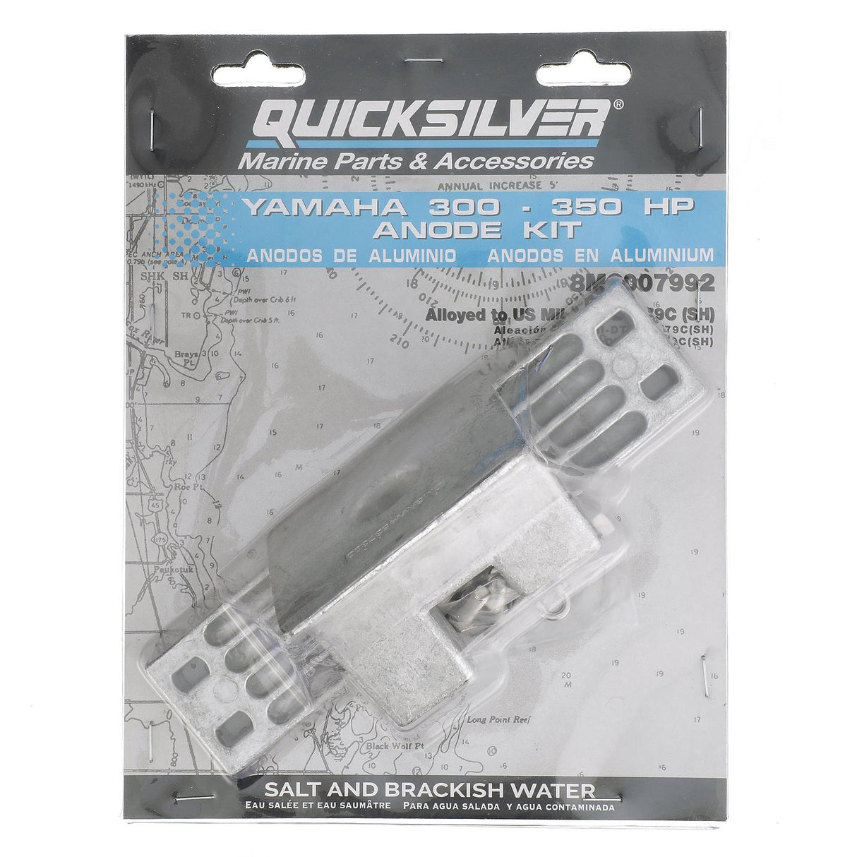 Quicksilver 8M6007992 Aluminum Anode Kit for Yamaha 300-350hp Outboards