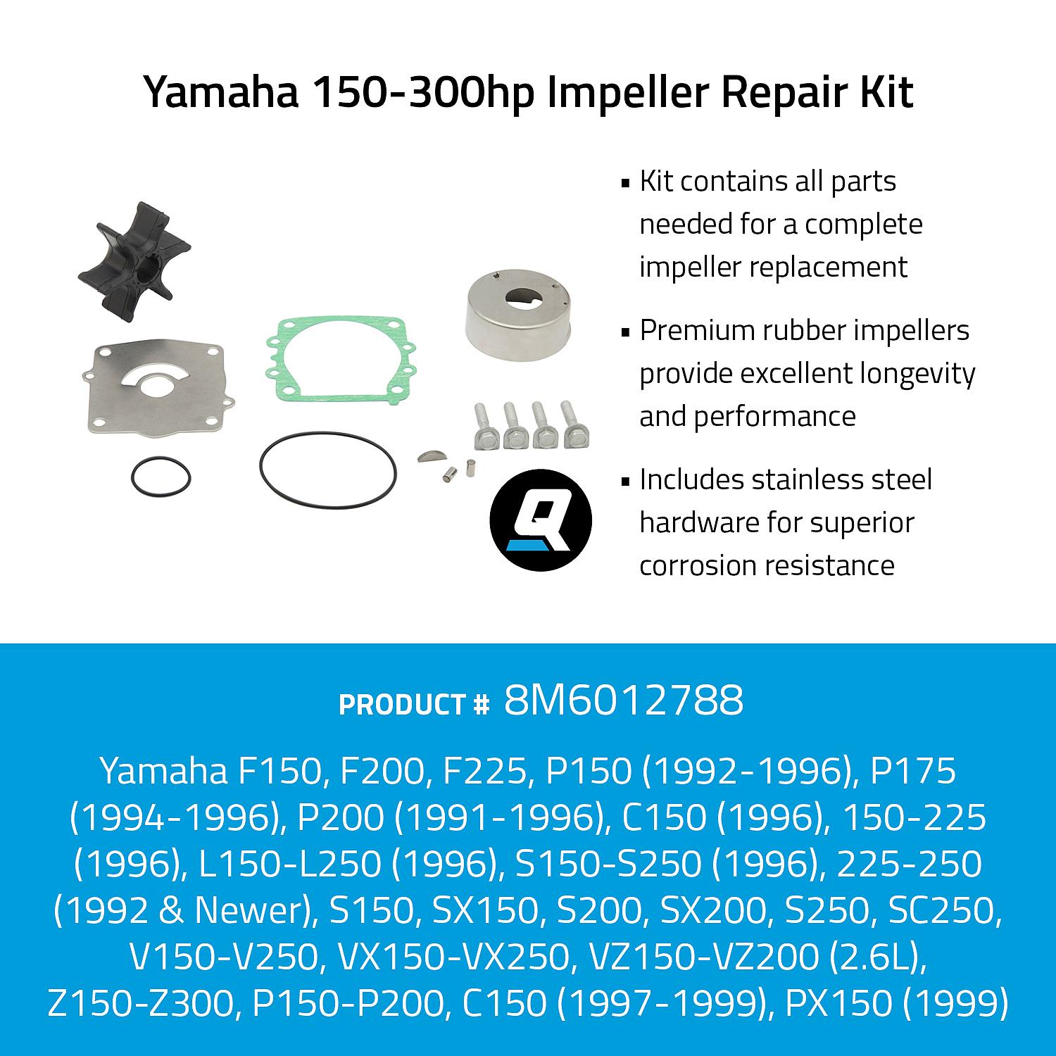 OEM Mercury / Quicksilver 8M6012788 Impeller Repair Kit - Yamaha 150-300hp