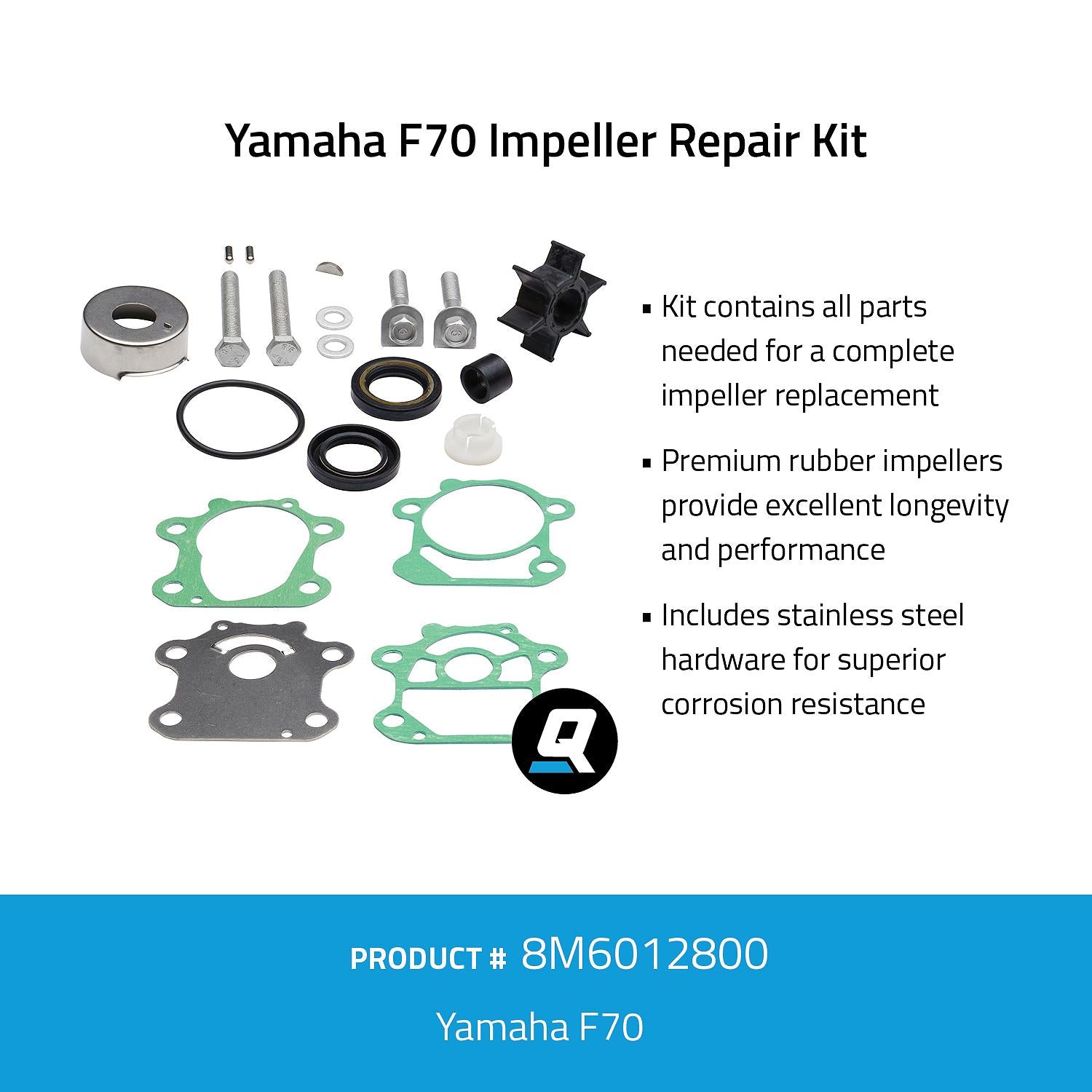 OEM Mercury / Quicksilver 8M6012800 Impeller Repair Kit - Yamaha F70