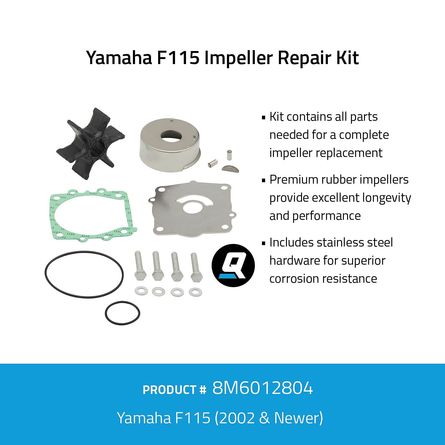 OEM Mercury / Quicksilver 8M6012804 Impeller Repair Kit - Yamaha F115