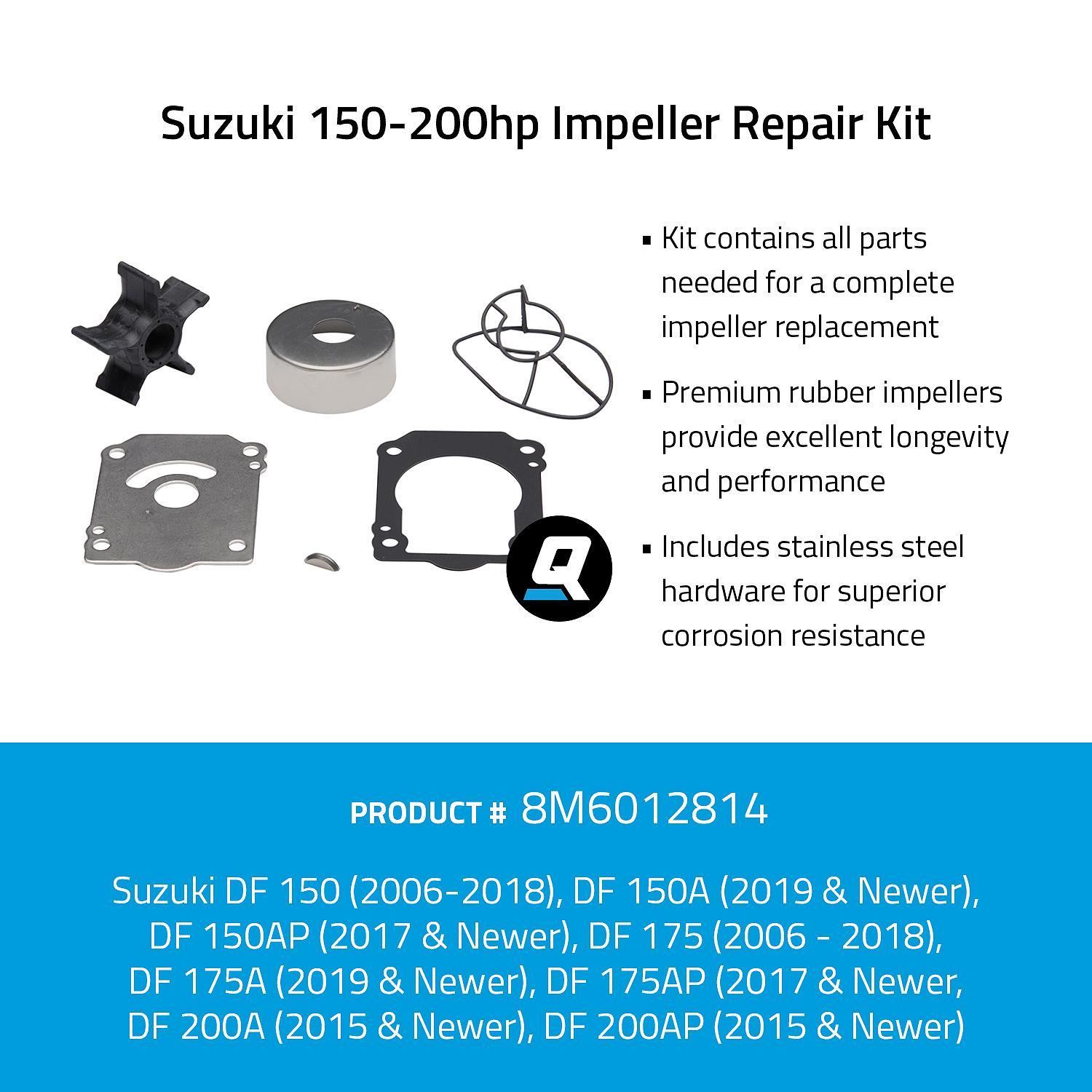 OEM Mercury / Quicksilver 8M6012814 Impeller Repair Kit - Suzuki 150-200hp