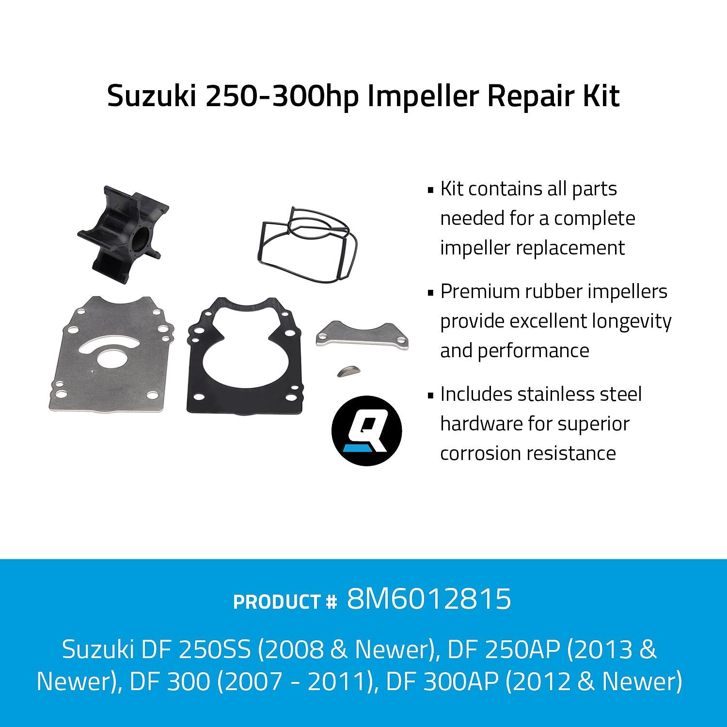 OEM Mercury / Quicksilver 8M6012815 Impeller Repair Kit - Suzuki 250-300hp