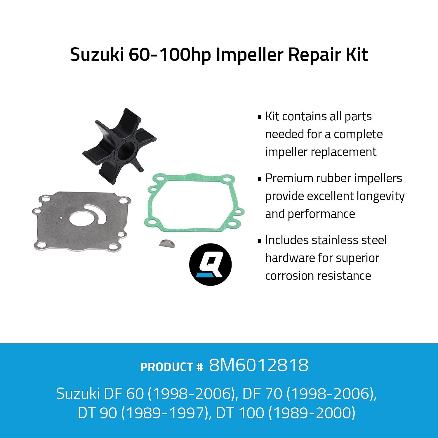 OEM Mercury / Quicksilver 8M6012818 Impeller Repair Kit - Suzuki 60-100hp