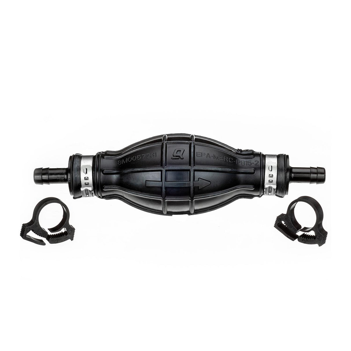 OEM Mercury / Quicksilver 8M0061875 Primer Bulb w/ 2 Hose Clamps for 5/16 In. (8mm) Fuel Lines