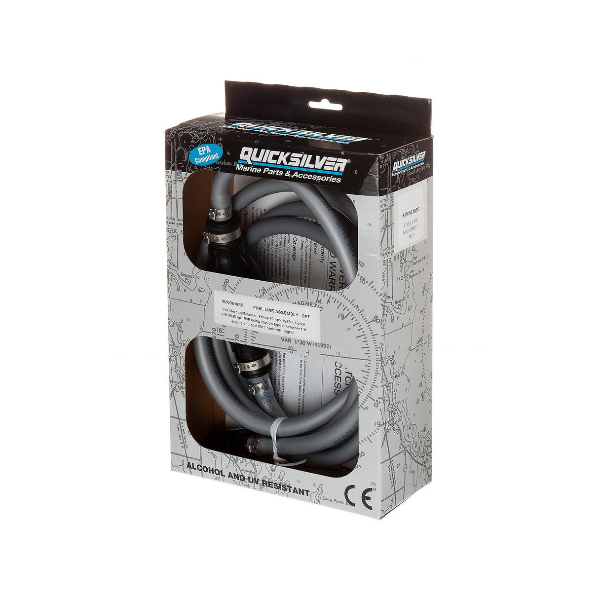 OEM Mercury / Quicksilver 8M0061885 Fuel Line Assembly, 8 Ft. Long w/ Primer Bulb