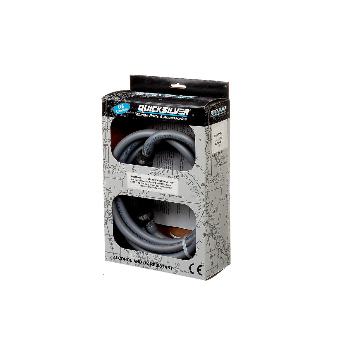 OEM Mercury / Quicksilver 8M0061888 Fuel Line Assembly, 12 Ft. Long w/ Primer Bulb