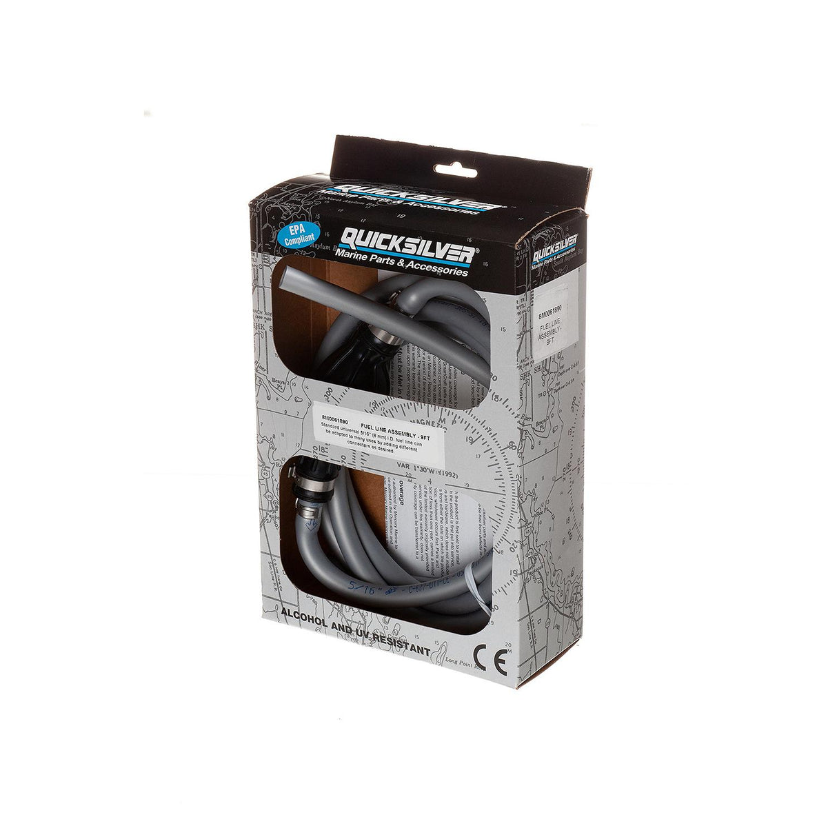 OEM Mercury / Quicksilver 8M0061890 Fuel Line Assembly, 9 Ft. Long w/ Primer Bulb