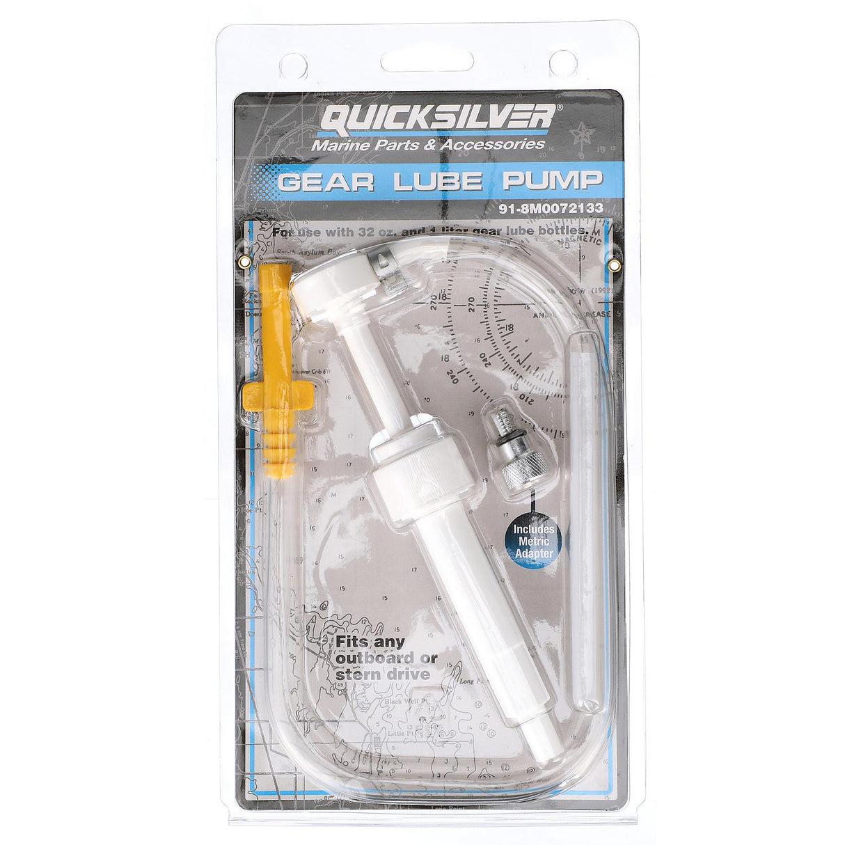 OEM Mercury / Quicksilver 8M0072133 Gear Lube Pump, Fits 1 Qt. or 1 Liter Bottles