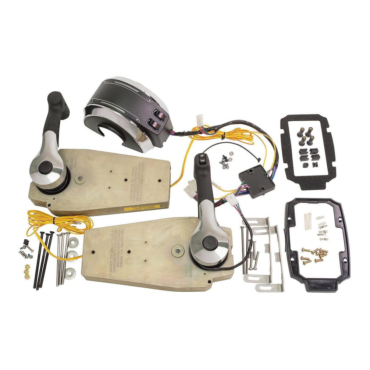 8M0075246 Dual Engine Binnacle Mount Remote Control – Individual Trim Switches on Control Housing - All MerCruiser Stern Drives