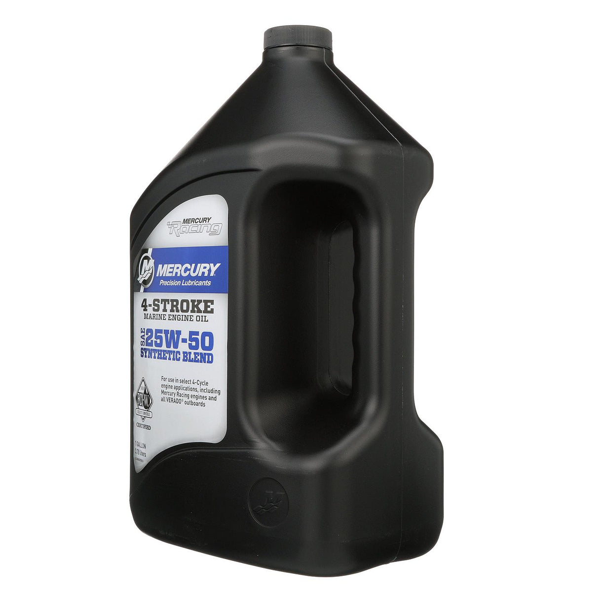 Mercury Racing 8M0078014 SAE 25W-50 Synthetic Blend High Performance 4-Stroke Marine Engine Oil - 1 Gallon
