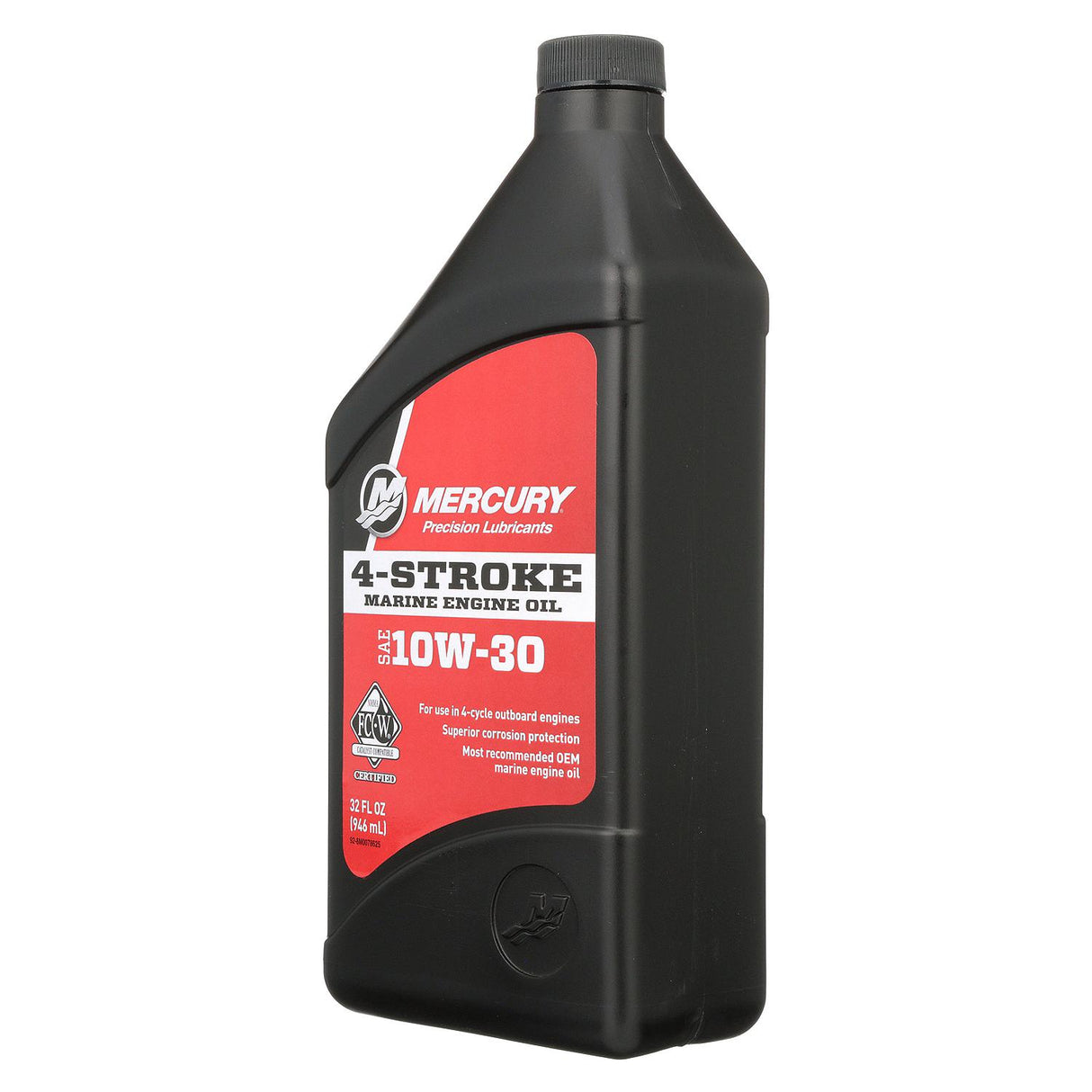 Mercury 8M0078625 SAE 10W-30 Mineral 4-Stroke Marine Engine Oil - 1 Quart Bottle